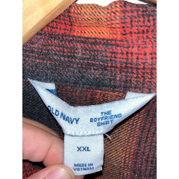 Old Navy Tayllor Swift Swiftie The Boyfriend Shirt XXL Plaid Button-Up Flannel - Picture 4 of 8